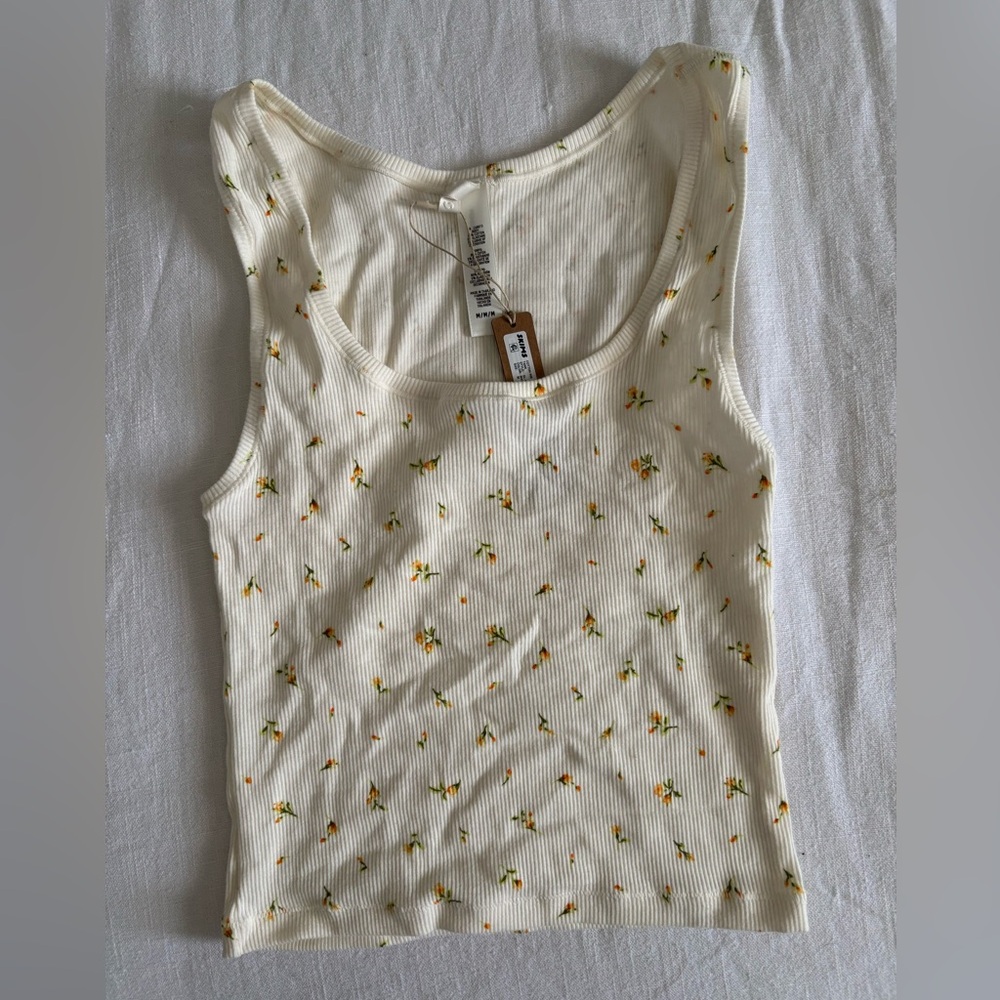 NWT Skims yellow floral tank top